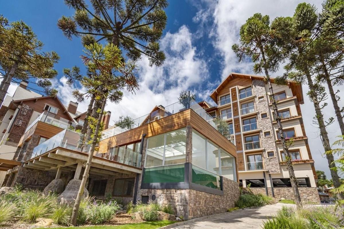 Rosa Edificio Bellagio Canela Com Infraestrutura Completa Apartment Exterior foto